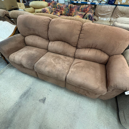Brown Microfiber Recliner Sofa