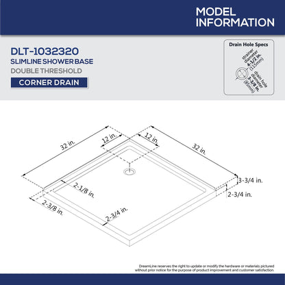 GDM Habitat for Humanity ReStore DreamLine 32x32 Shower Pan