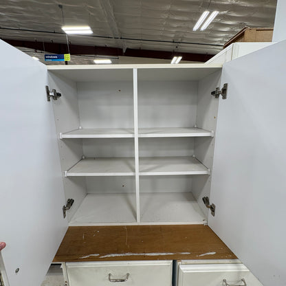 25 Pc White Cabinet Set