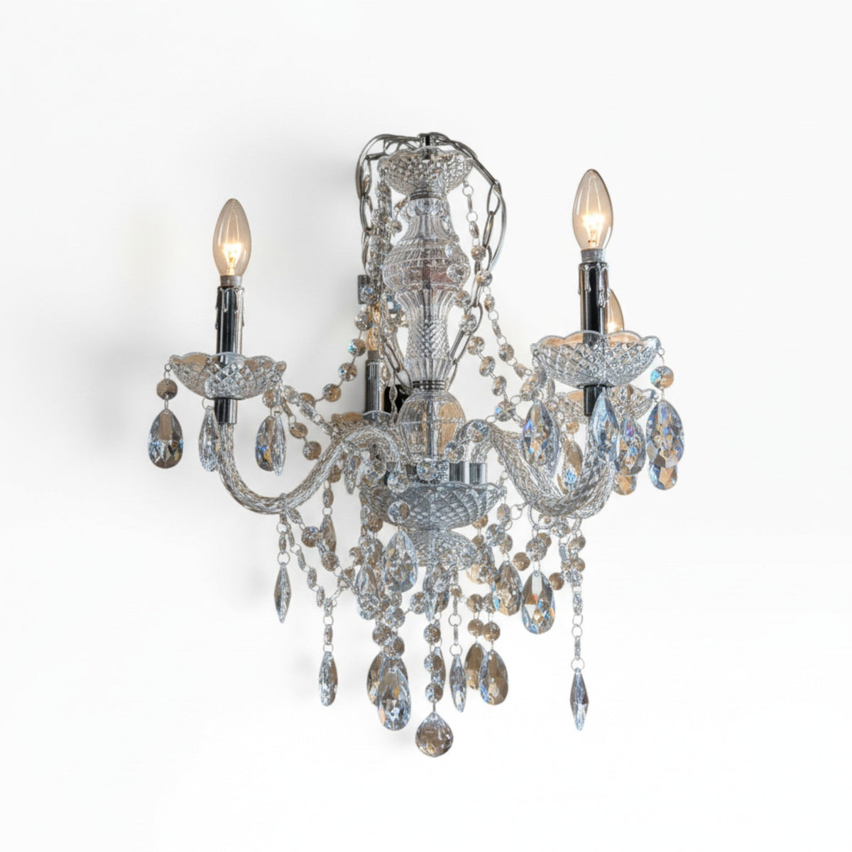 GDM Habitat for Humanity ReStore 5 Arm Crystal Chandelier