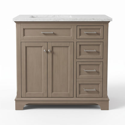 GDM Habitat for Humanity ReStore 36 in Carrara Marble Vanity