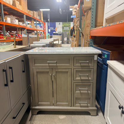 GDM Habitat for Humanity ReStore 36 in Carrara Marble Vanity