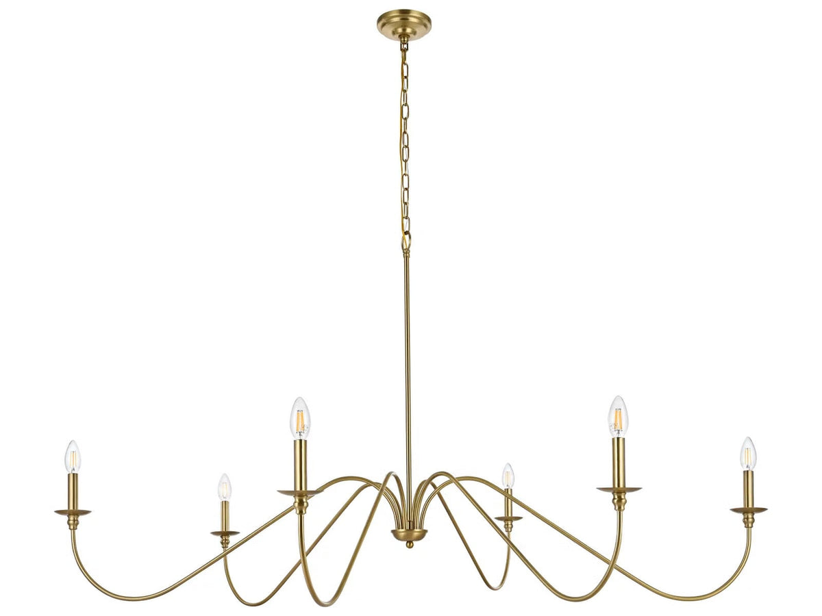 GDM Habitat for Humanity ReStore 60 in Satin Gold Chandelier