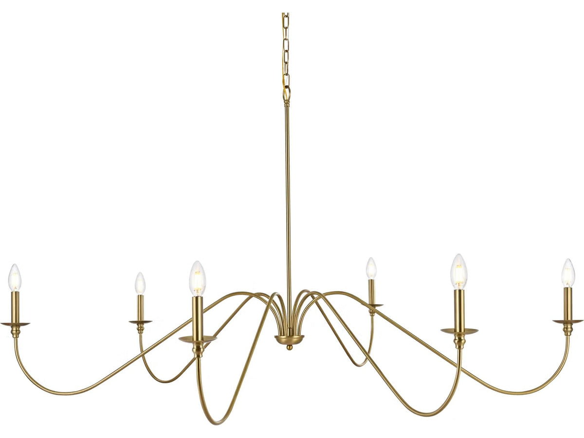 GDM Habitat for Humanity ReStore 60 in Satin Gold Chandelier