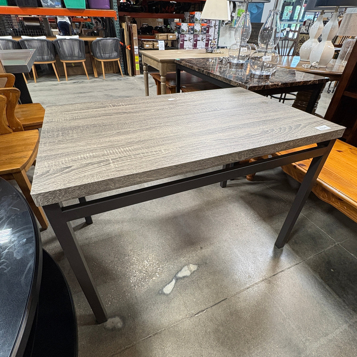 GDM Habitat for Humanity ReStore Gray Wood Look Dining Table