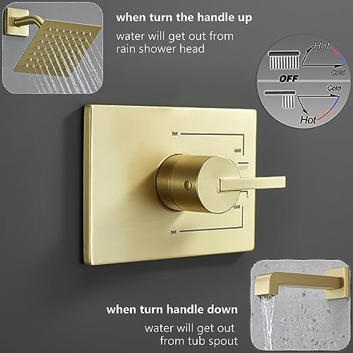GDM Habitat for Humanity ReStore Brushed Gold Shower Faucet Set
