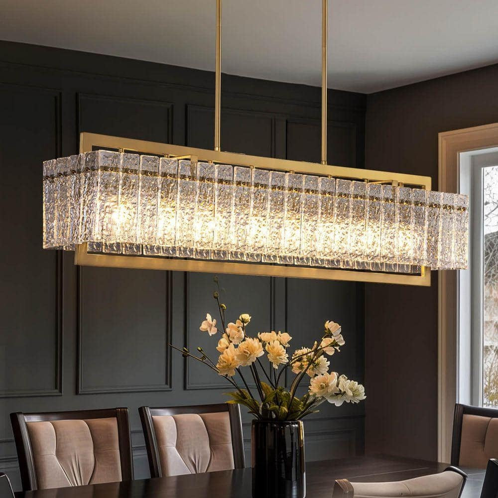 GDM Habitat for Humanity ReStore 41 in Gold Crystal Chandelier