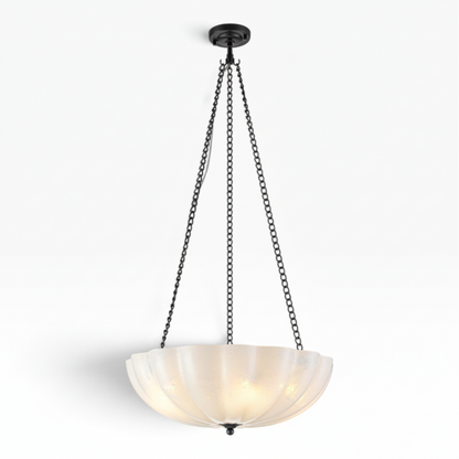 GDM Habitat for Humanity ReStore 21 in White Glass Bowl Pendant