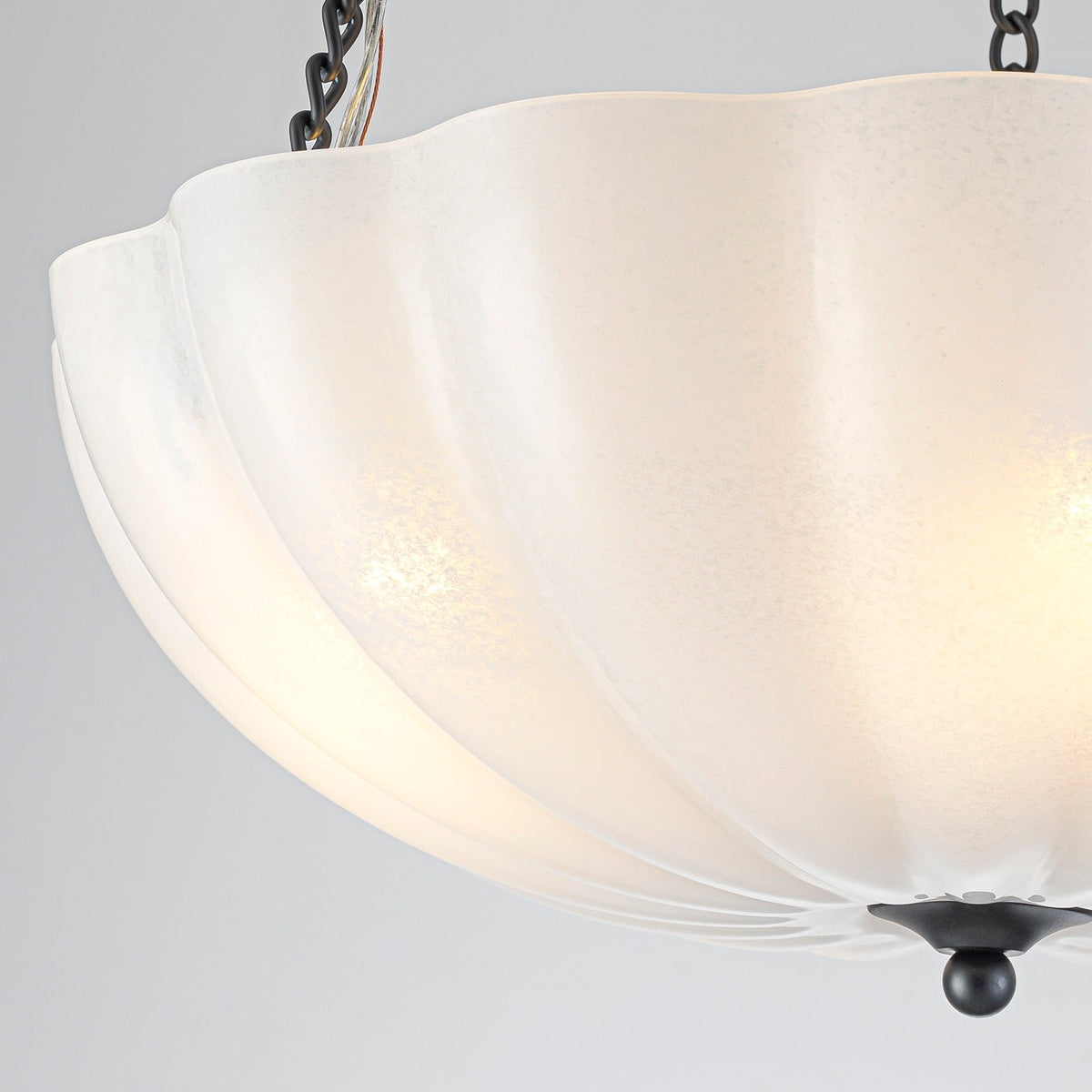 GDM Habitat for Humanity ReStore 21 in White Glass Bowl Pendant