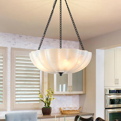 GDM Habitat for Humanity ReStore 21 in White Glass Bowl Pendant