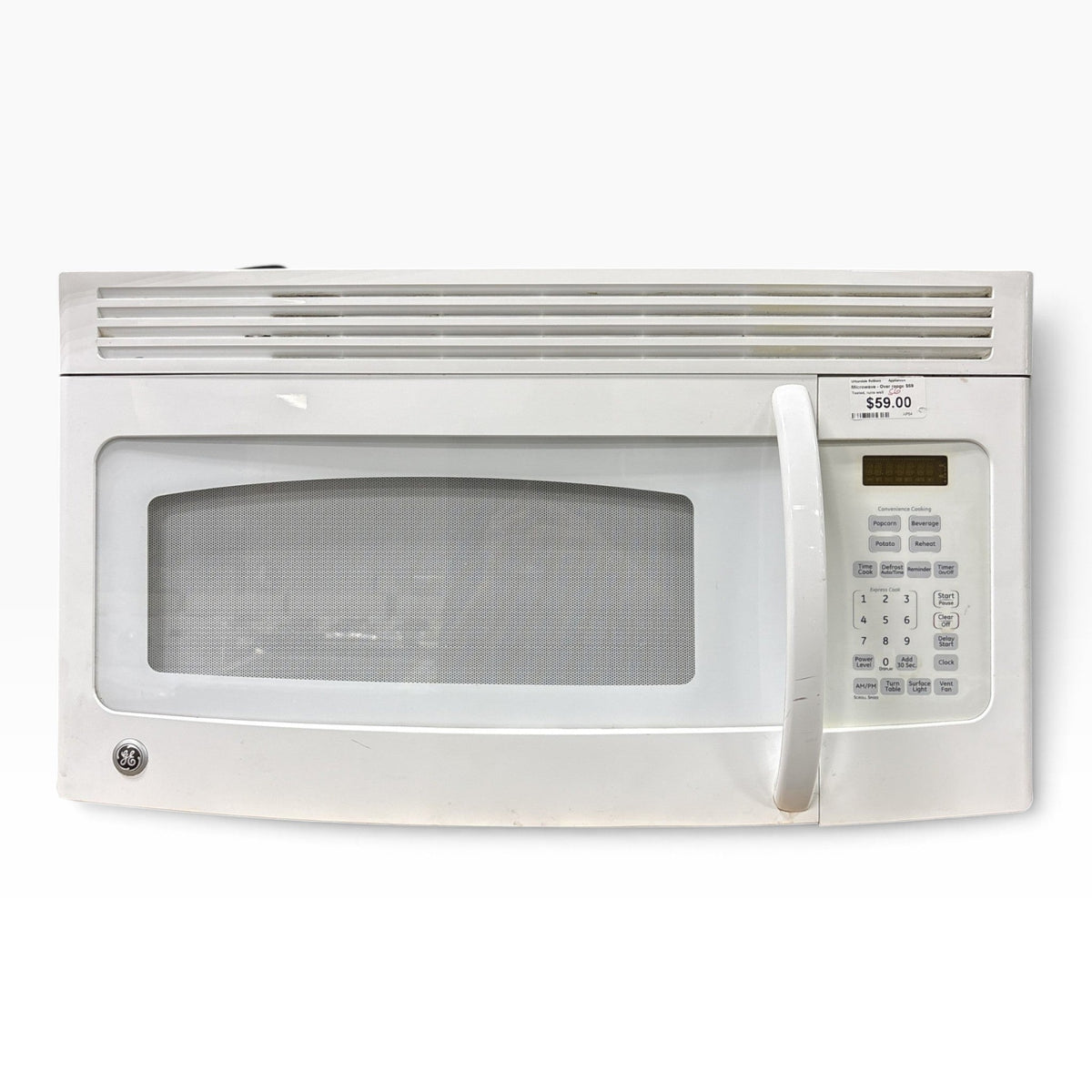GE White Over-Range Microwave