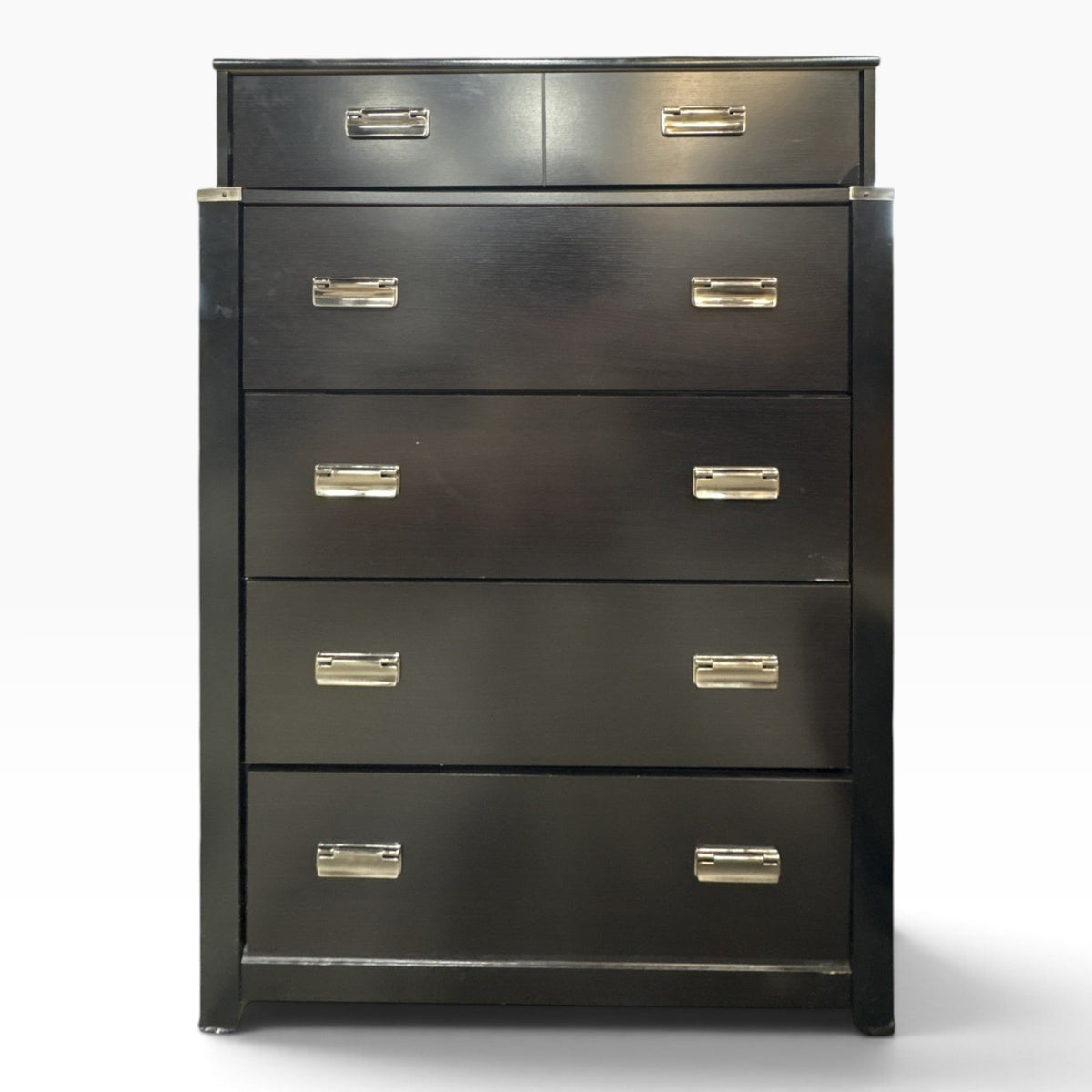 Black 5 Drawer Tall Chest