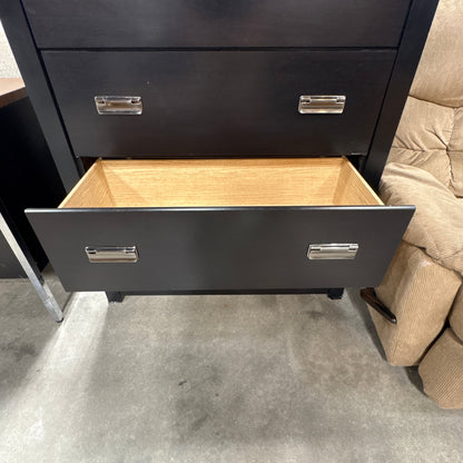 Black 5 Drawer Tall Chest