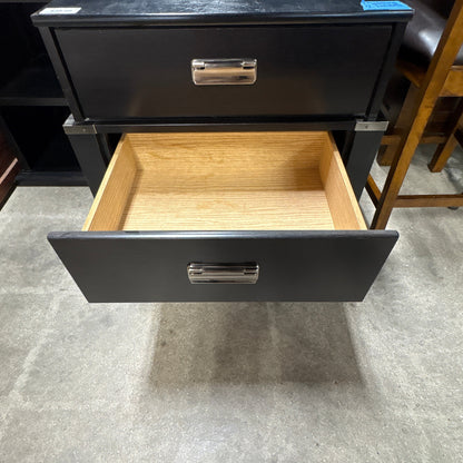 Black 3 Drawer Nightstand