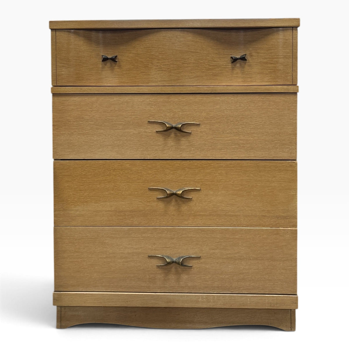 Mid Century Oak 4 Drawer Chest