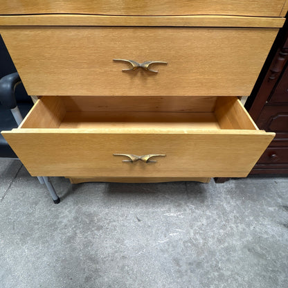 Mid Century Oak 4 Drawer Chest