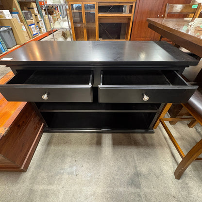 Black TV Stand with Drawers