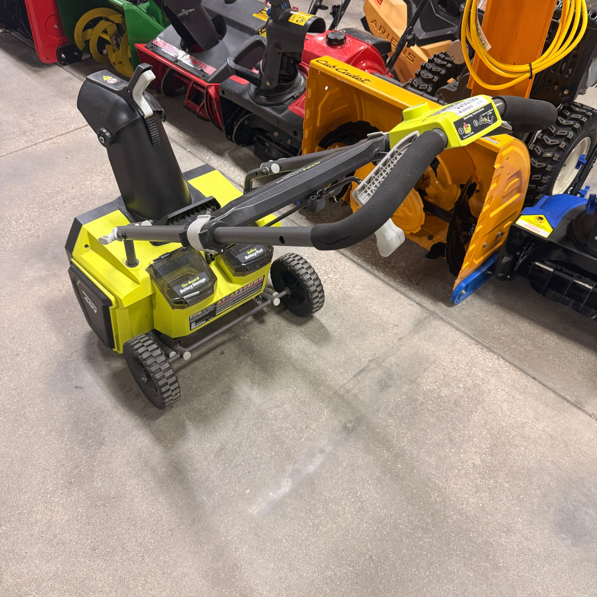 Ryobi 40V Snow Blower location-set
