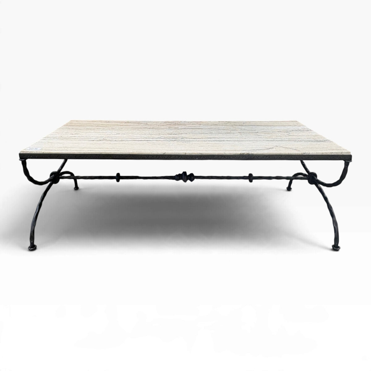 Stone Top Iron Coffee Table