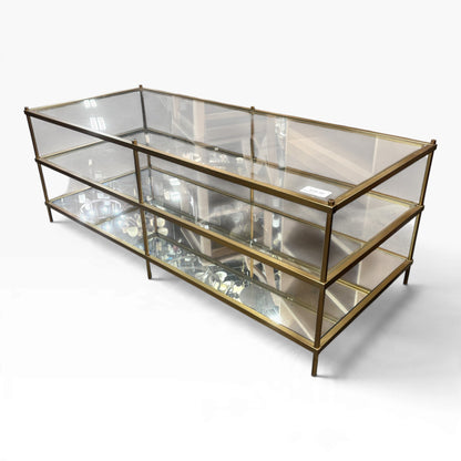 Gold and Glass Coffee Table