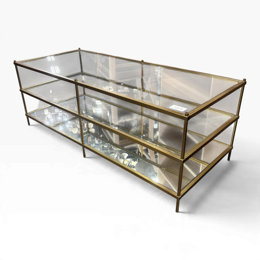 Gold and Glass Coffee Table