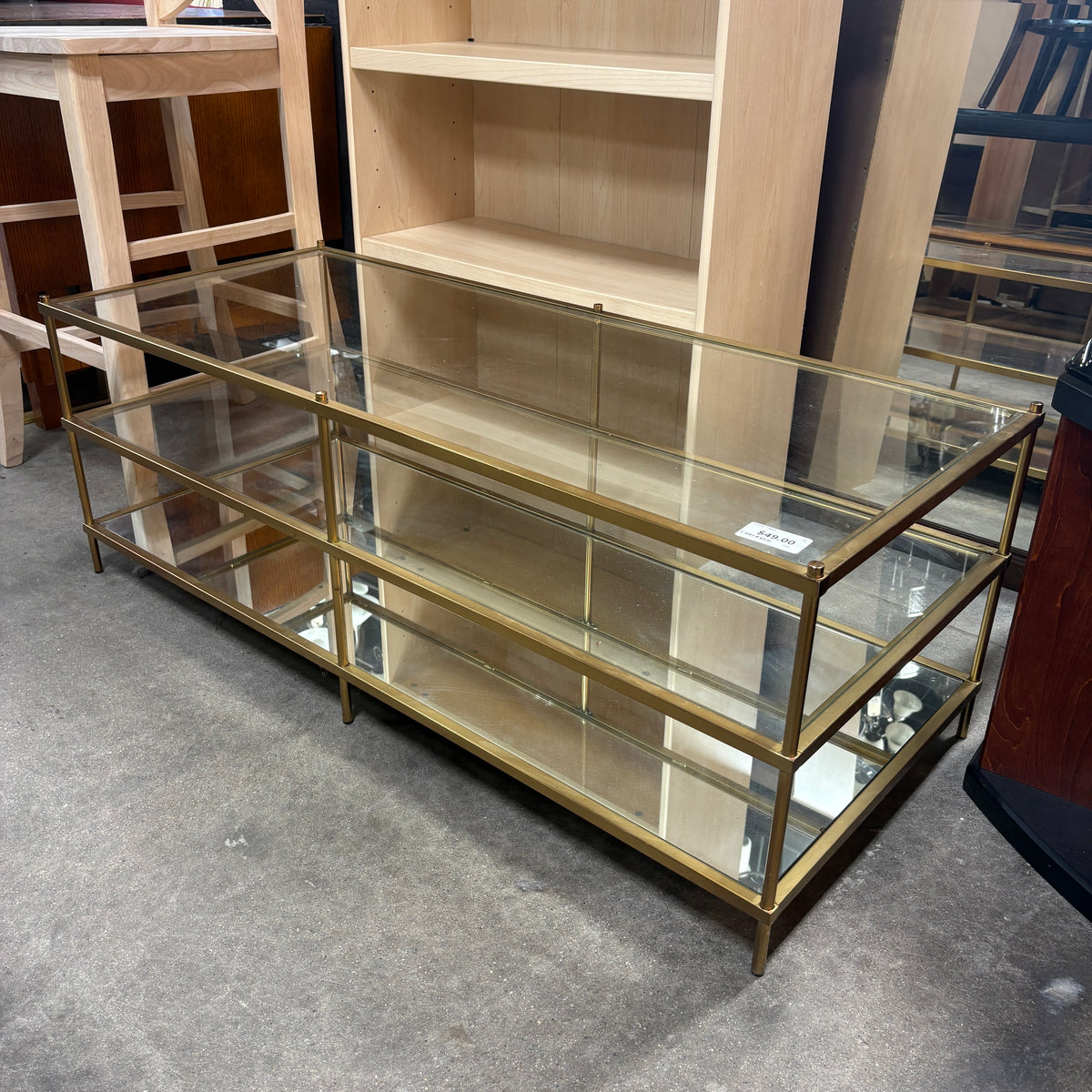 Gold and Glass Coffee Table