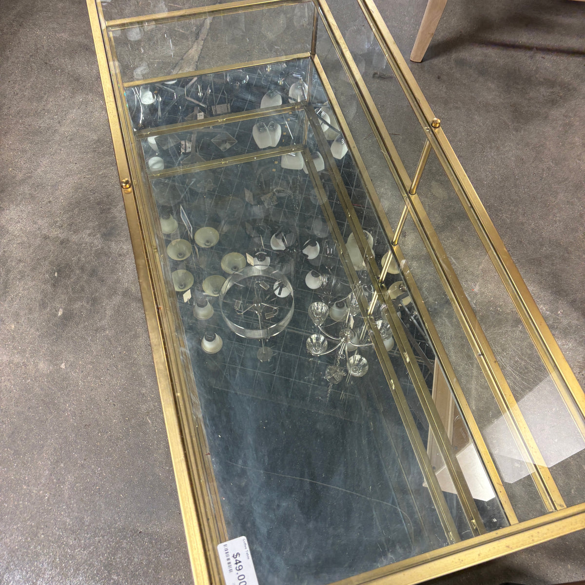 Gold and Glass Coffee Table