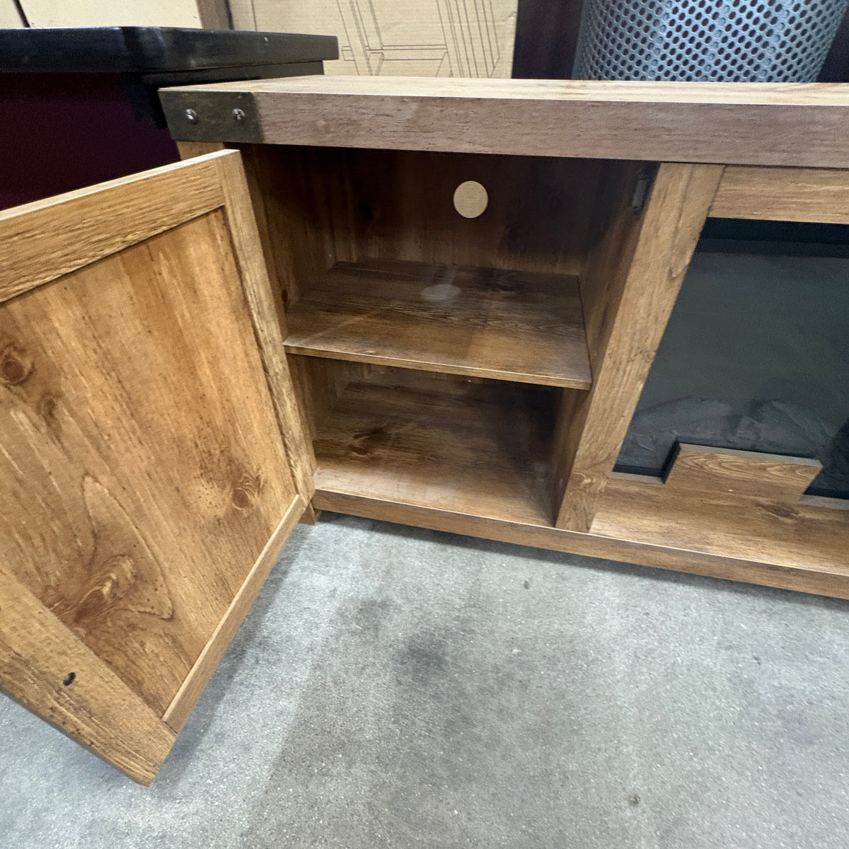 Barn Door Fireplace TV Stand FALSE location-set