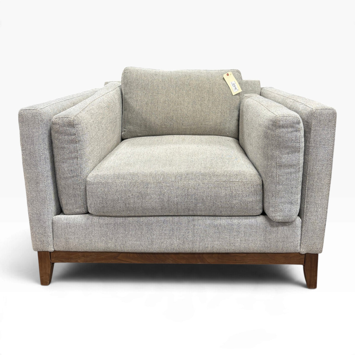 Gray Upholstered Armchair FALSE