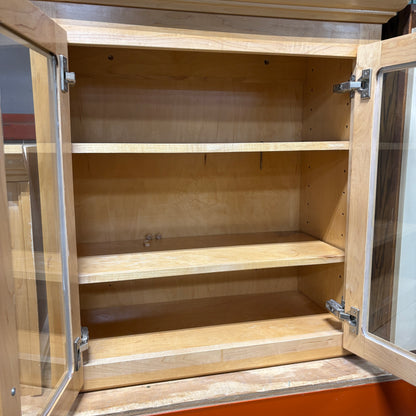 27 x 30 in Maple Glass Cabinet
