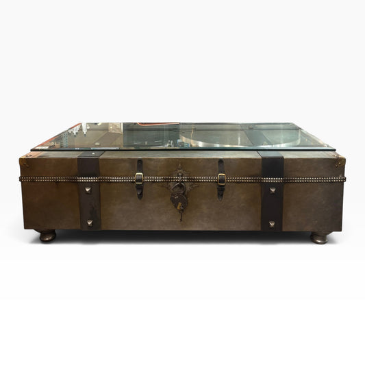 Trunk Coffee Table Glass Top