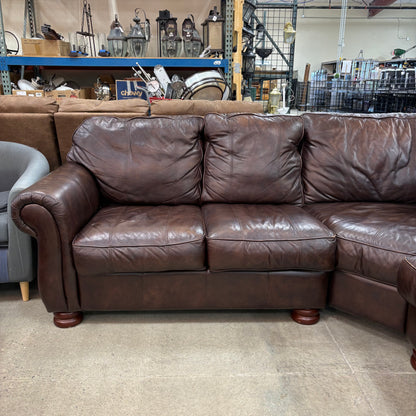 Brown Leather Sectional Set