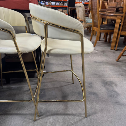 Cream/ Gold Bar Stool