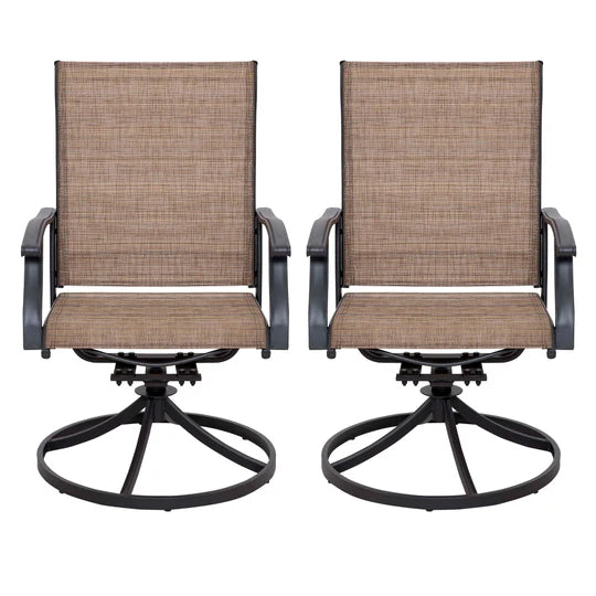 2 Pc. Outdoor Swivel Chair