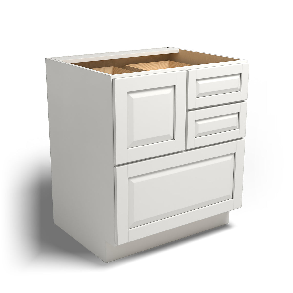Special Order - 30" Cooking Center Base Cabinet with 4 Drawers Newport White - 30CC
