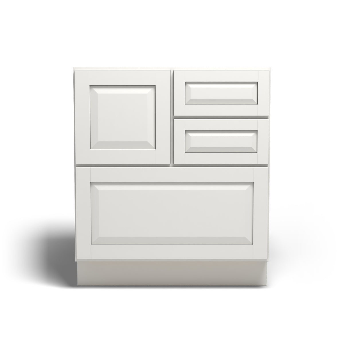 Special Order - 30" Cooking Center Base Cabinet with 4 Drawers Newport White - 30CC