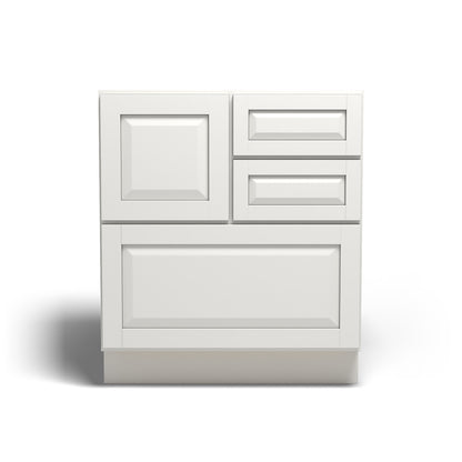 Special Order - 30" Cooking Center Base Cabinet with 4 Drawers Newport White - 30CC
