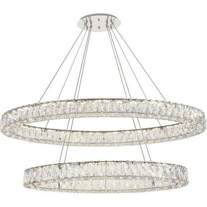 41" LED Oval 2Tier Chandelier