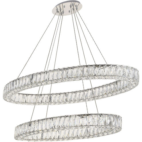 41" LED Oval 2Tier Chandelier