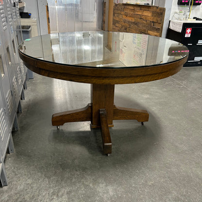 48" Tiger Oak Round Table