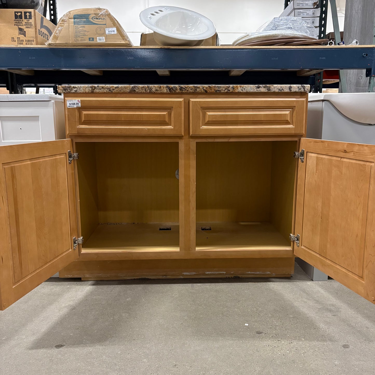 42" Granite Top Vanity Set