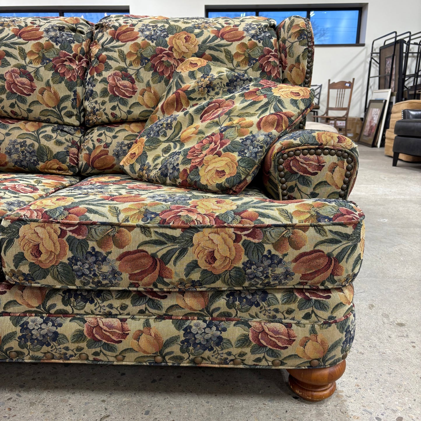 Broyhill Woven Floral Sofa