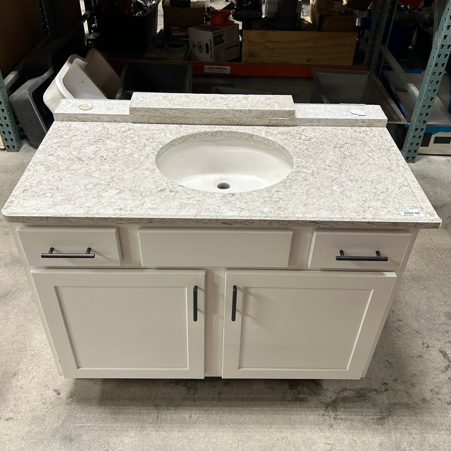 43" Granite Top Vanity Set