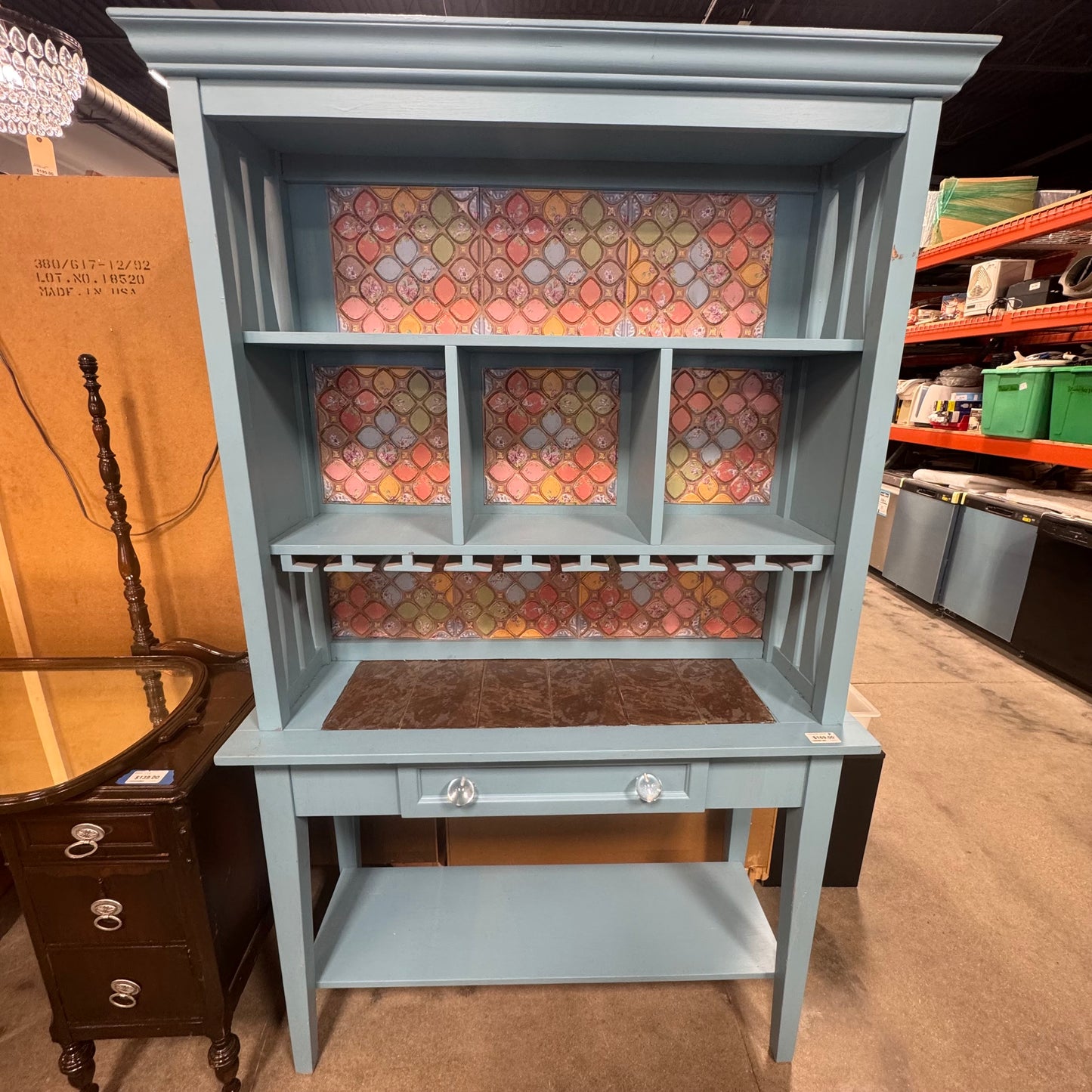 Turquoise Bar Cabinet