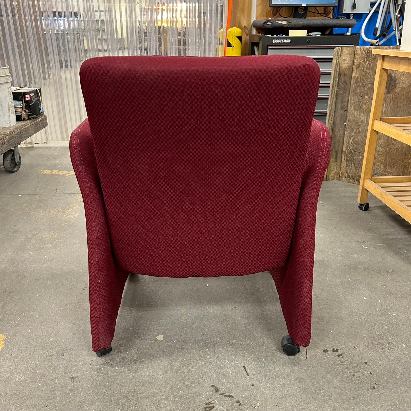 Red Rolling Theater Chairs