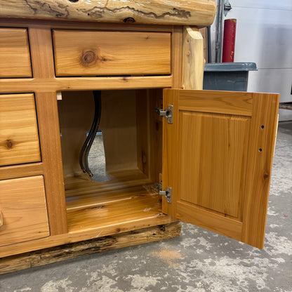 40" Rustic CedarLog Vanity Set