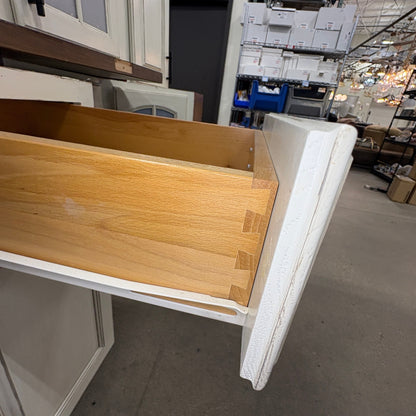 6 Pc Antique White Cabinets