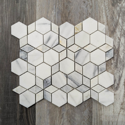 Cloud Marble Hexagon Mosaic. FALSE location-set