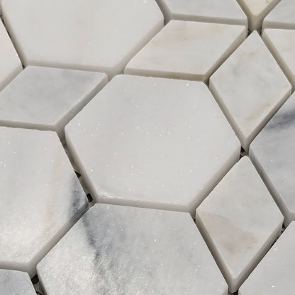 Cloud Marble Hexagon Mosaic. FALSE location-set