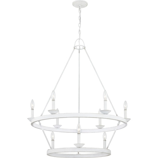 2 Tier White Chandelier